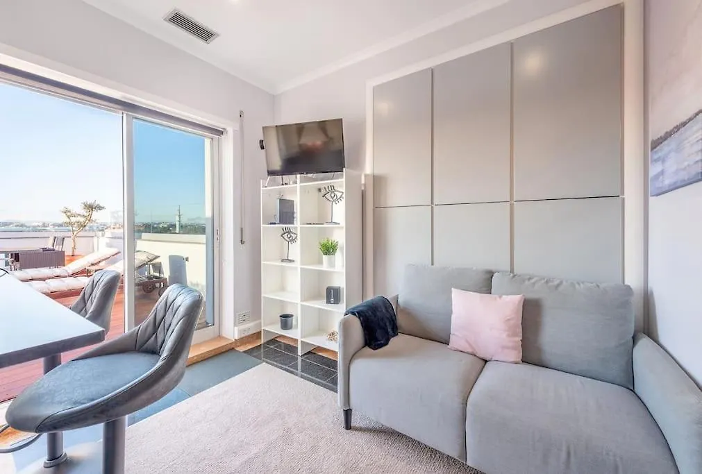 Apartament Sunny Private Rooftop Sauna & Hot Tub By Bentobox Lizbona